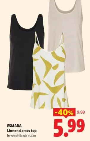 Aanbieding: Linnen dames top