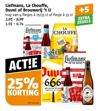 Aanbieding: Liefmans, La Chouffe, Duvel of Brouwerij 't IJ