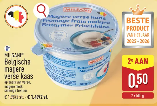 Promotie: Belgische magere verse kaas