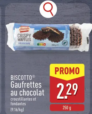 Offre: Gaufrettes au chocolat