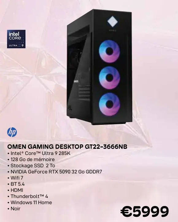 Offre: Omen gaming desktop gt22-3666nb