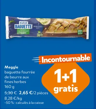 Offre: Meggle baguette fourrée