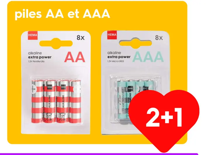 Offre: Piles AA et AAA