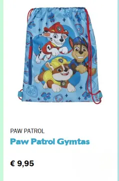 Aanbieding: Paw Patrol Gymtas