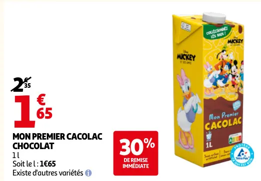 Offre: Mon premier cacolac chocolat