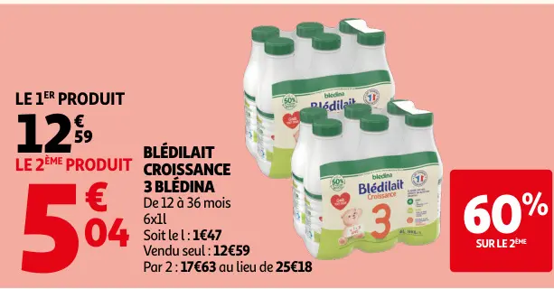 Offre: Blédilait croissance 3