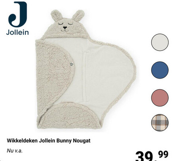 Aanbieding: Wikkeldeken Jollein Bunny Nougat