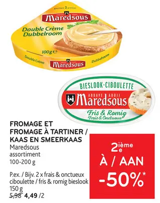 Offre: Fromage et fromage à tartiner / kaas en smeerkaas