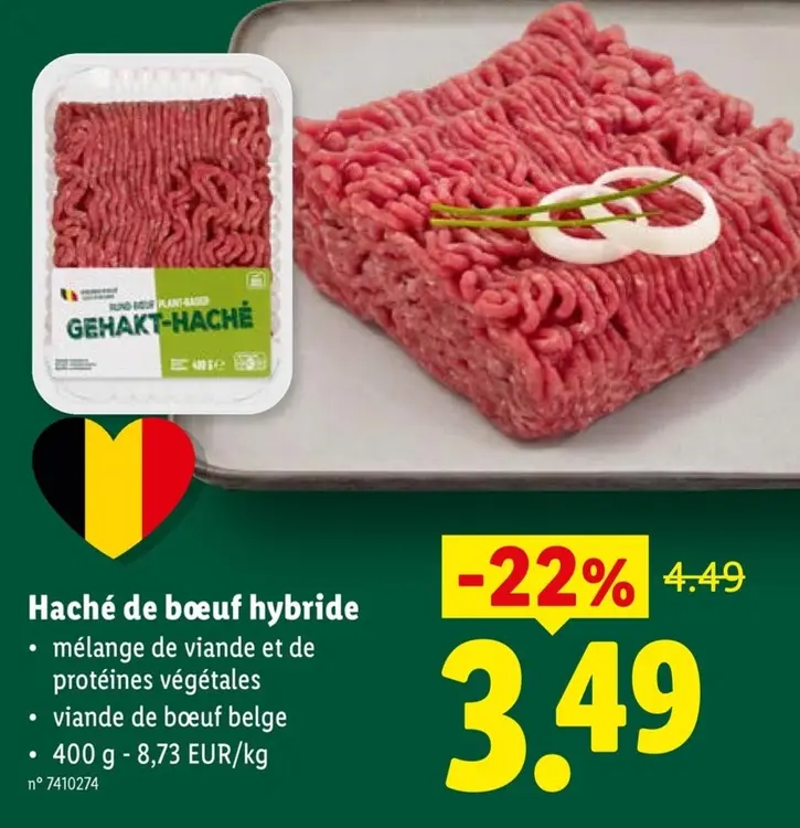 Offre: Haché de bœuf hybride