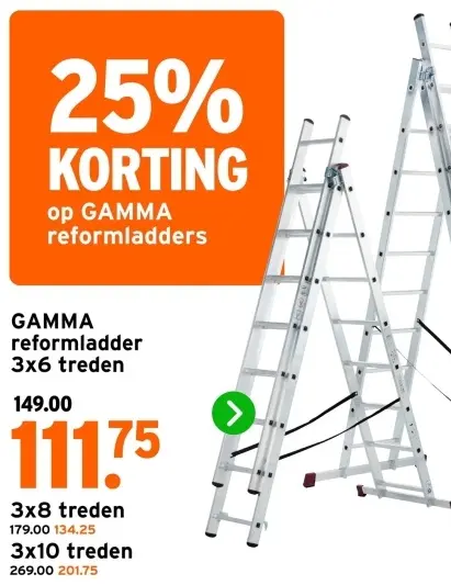 Aanbieding: Reformladder 3x6 treden