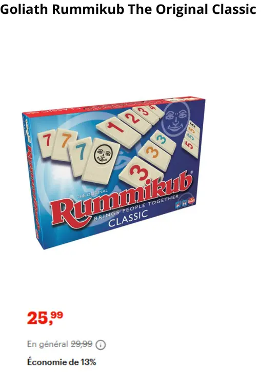 Offre: Rummikub The Original Classic