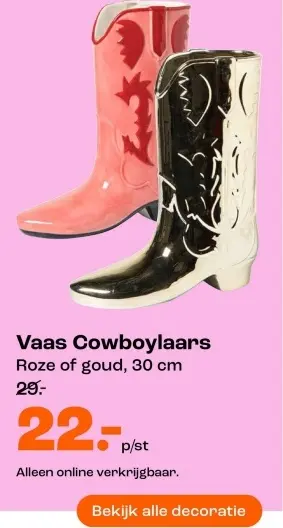 Aanbieding: Vaas Cowboylaars