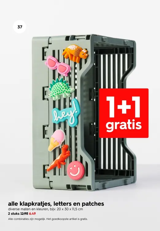 Aanbieding: Alle klapkratjes, letters en patches