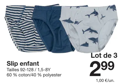 Offre: Slip enfant