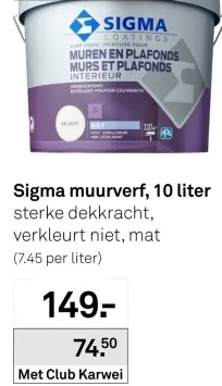 Aanbieding: Sigma muurverf