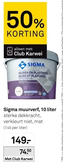 Aanbieding: Sigma muurverf