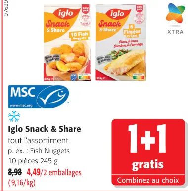 Offre: Iglo Snack & Share