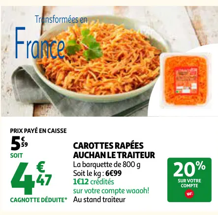 Promotie: Carottes rapées
