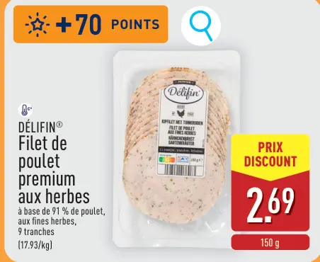 Offre: Filet de poulet premium aux herbes