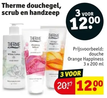 Aanbieding: Therme douchegel, scrub en handzeep