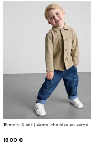 Offre: Veste-chemise en sergé