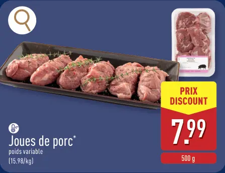 Offre: Joues de porc