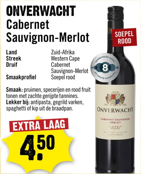 Aanbieding: Onverwacht Cabernet Sauvignon-Merlot 75 cl