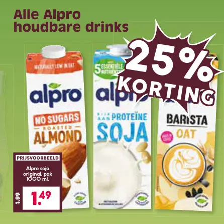 Aanbieding: Alpro houdbare drinks