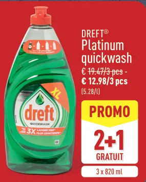 Offre: DREFT Platinum quickwash