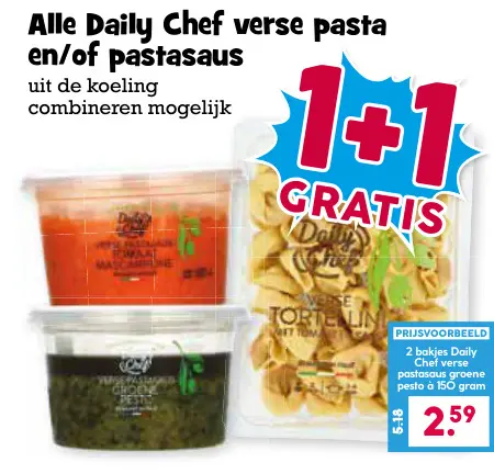 Aanbieding: Alle Daily Chef verse pasta en/of pastasaus