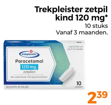 Aanbieding: Zetpil kind 120 mg