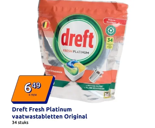 Promotie: Fresh Platinum vaatwastabletten Original