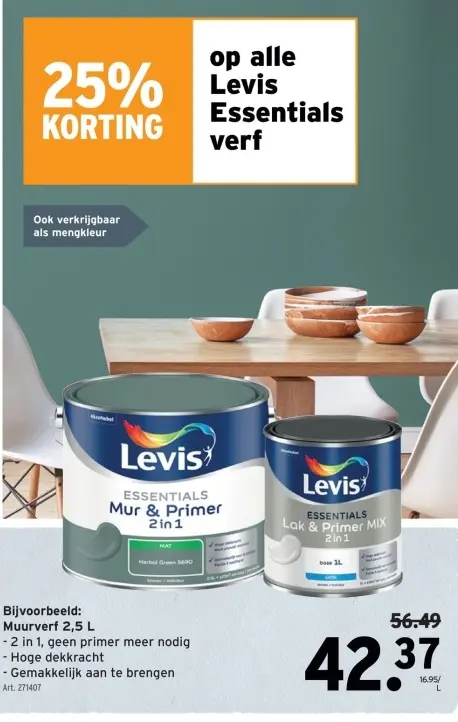 Promotie: Muurverf 2,5 L