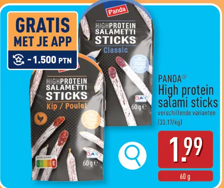 Promotie: Panda High protein salami sticks