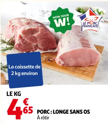 Offre: Porc : longe sans os