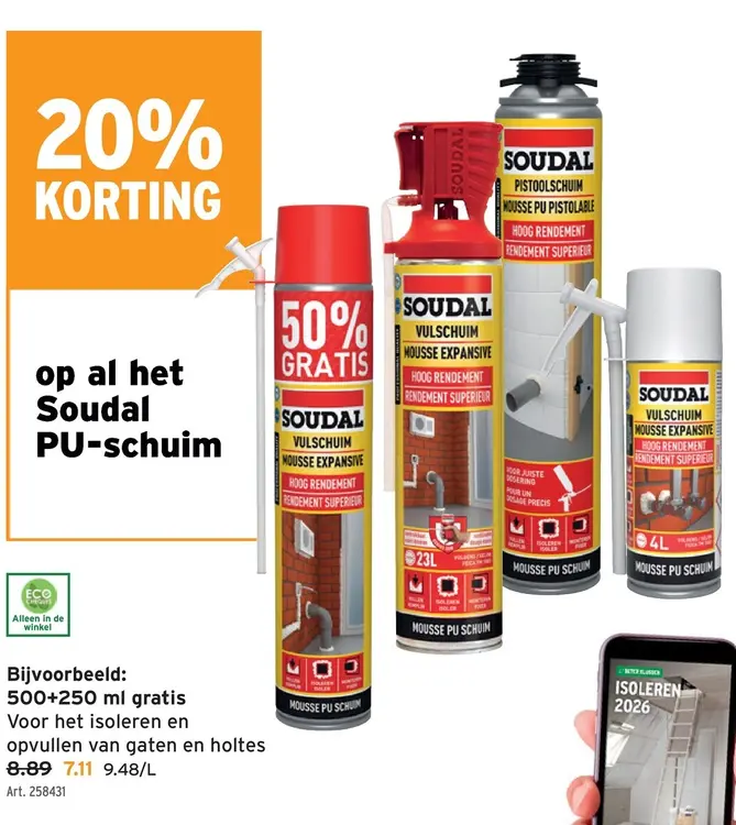 Promotie: Soudal PU-schuim