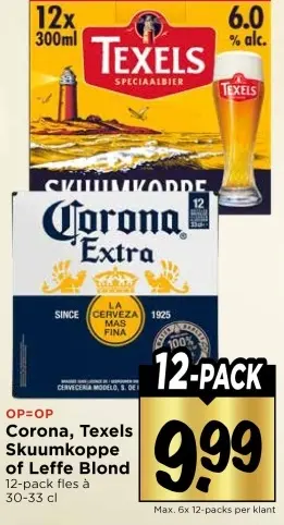 Aanbieding: Corona, Texels Skuumkoppe of Leffe Blond
