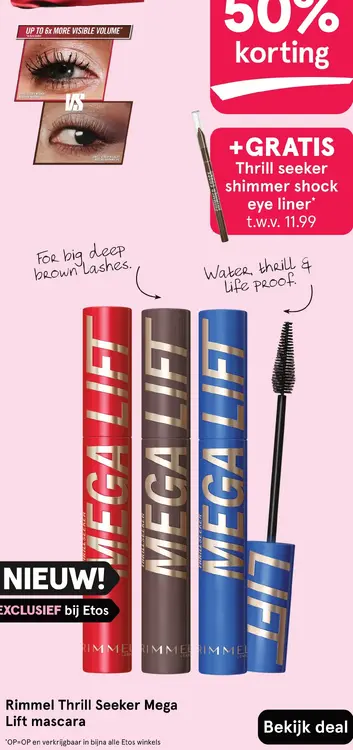 Aanbieding: Thrill Seeker Mega Lift mascara