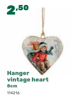 Aanbieding: Hanger vintage heart