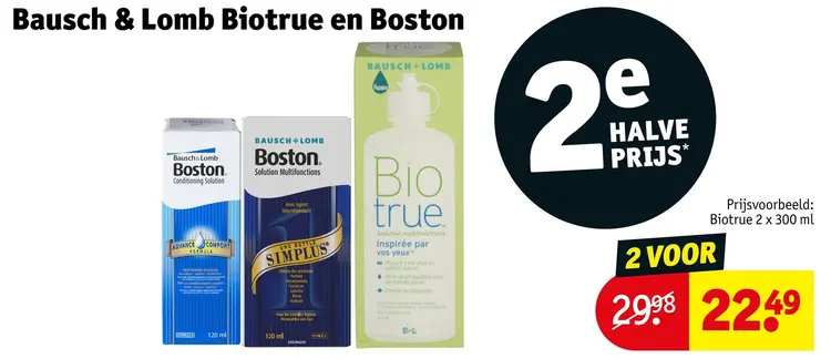 Aanbieding: Bausch & Lomb Biotrue en Boston