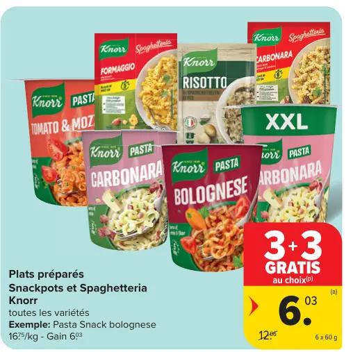 Offre: Snackpots et Spaghetteria