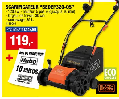 Offre: Black+Decker BEOEP320-QS scarificateur électrique 1200W 30cm
