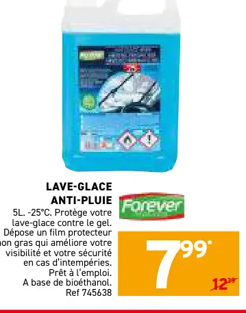 Offre: Lave-glace anti-pluie