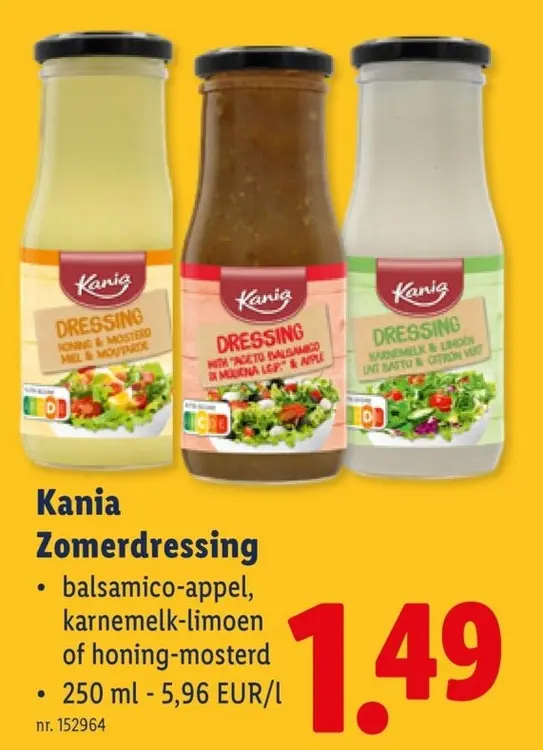 Promotie: Kania Zomerdressing
