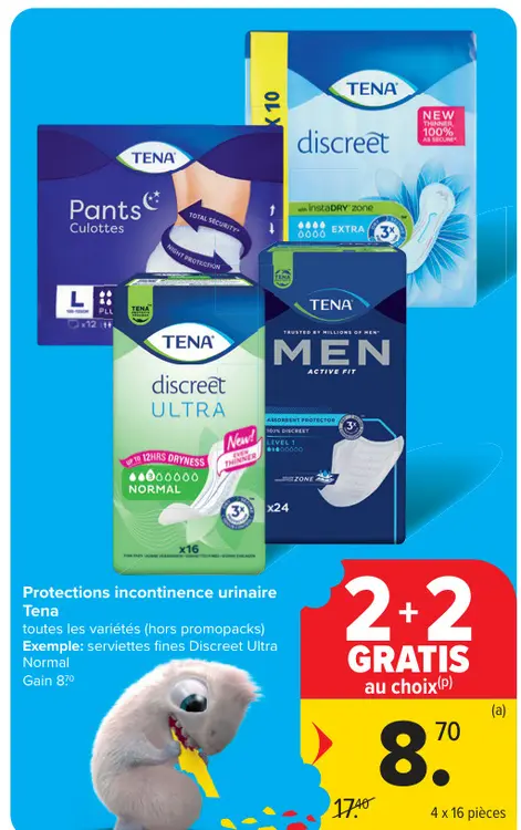 Offre: Protections incontinence urinaire