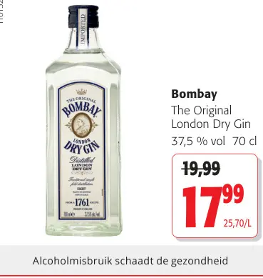 Promotie: The Original London Dry Gin