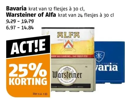 Aanbieding: Bavaria, Warsteiner or Alfa