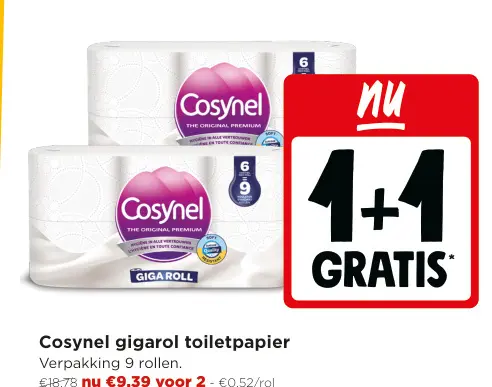 Promotie: Cosynel gigarol toiletpapier