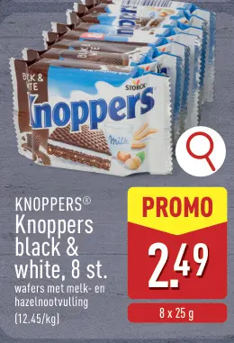 Promotie: Knoppers black & white