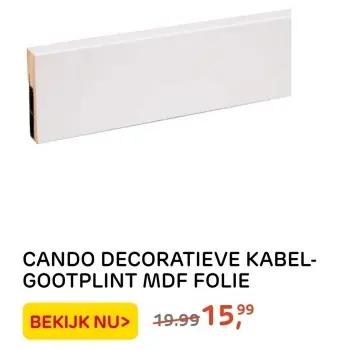 Aanbieding: CANDO DECORATIEVE KABEL-GOOTPLINT MDF FOLIE